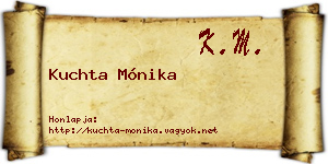 Kuchta Mónika névjegykártya